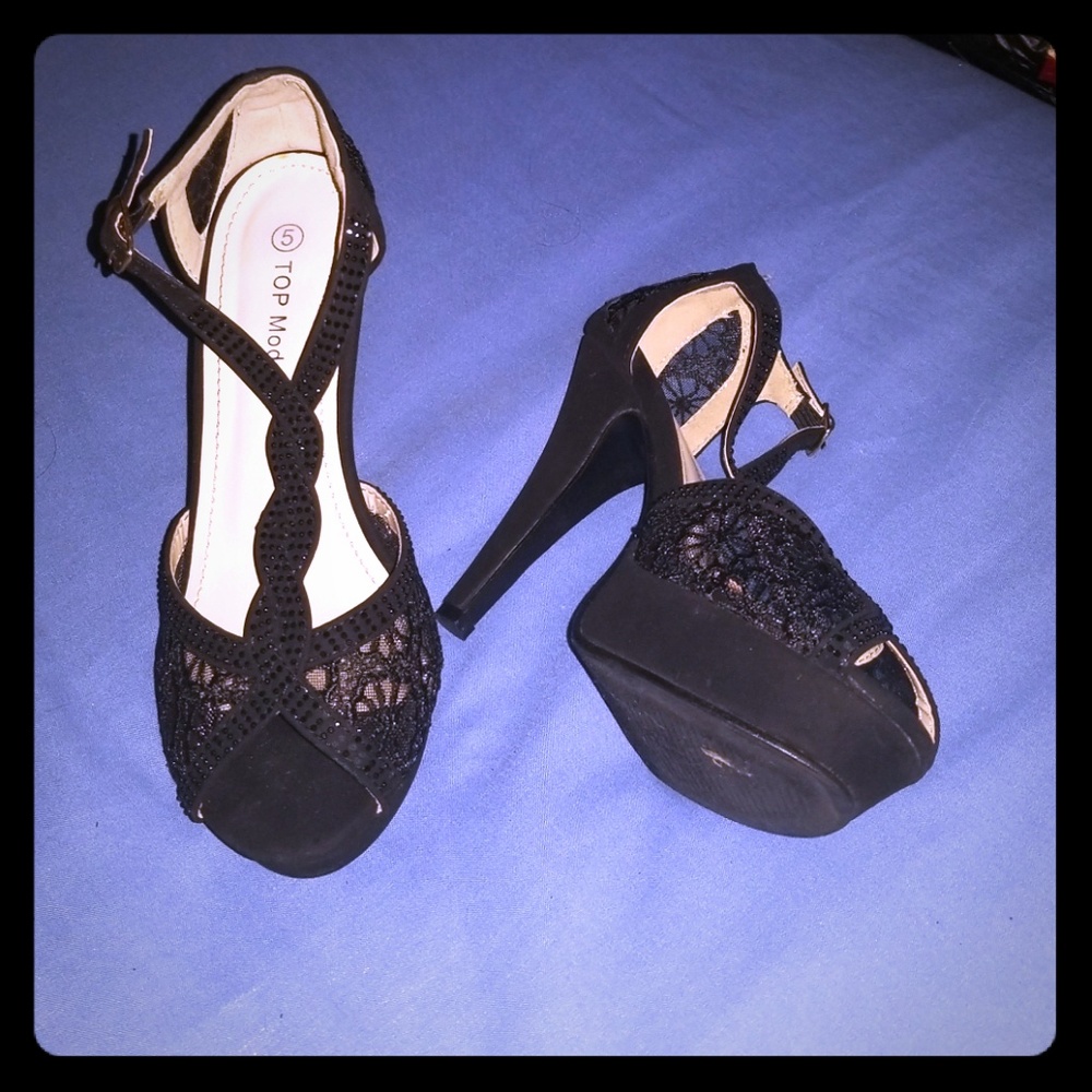 Black 3" Heels. Only used once.